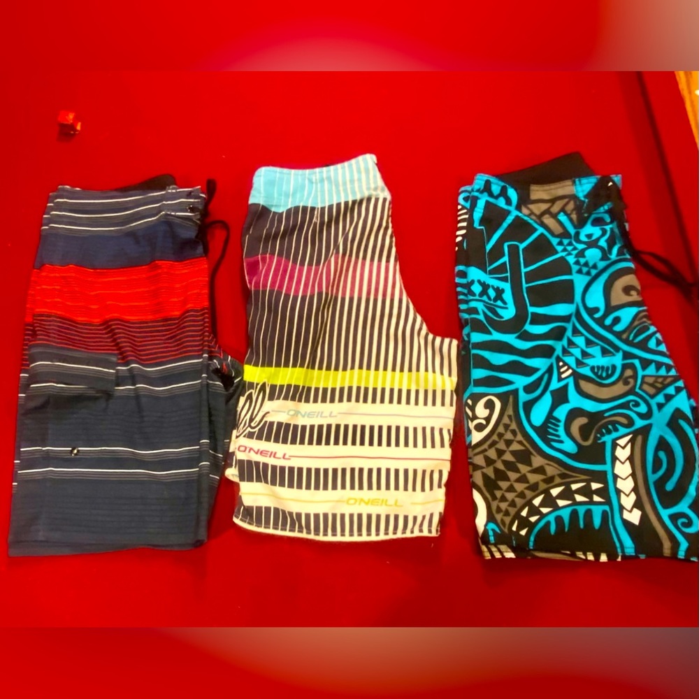 Bundle of 3 O’Neill board shorts.